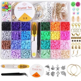 Listing 2 of 5 for 6MM Clay Beads Set Various Styles Colored Flat Chip Clay Beads Kit For Br CHK29M