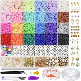 Listing 3 of 5 for 6MM Clay Beads Set Various Styles Colored Flat Chip Clay Beads Kit For Br CHK29M