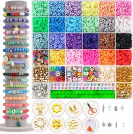 Listing 5 of 5 for 6MM Clay Beads Set Various Styles Colored Flat Chip Clay Beads Kit For Br CHK29M