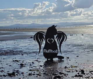 Listing 1 of 2 for Angel Cat Memorial - CorTen Steel