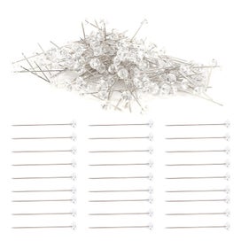 Listing 2 of 5 for pearl straight pin crystal head pin 200Pcs Flower Bouquet Pins Brooch Sewing