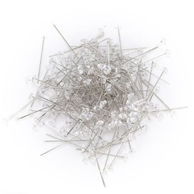 Listing 5 of 5 for pearl straight pin crystal head pin 200Pcs Flower Bouquet Pins Brooch Sewing