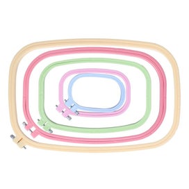 Listing 2 of 5 for 5Pcs Embroidery Hoops Square Cross-Stitch Hoop