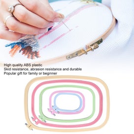 Listing 5 of 5 for 5Pcs Embroidery Hoops Square Cross-Stitch Hoop