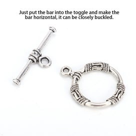 Listing 2 of 5 for 20Pcs Vintage Handcrafted Toggle Clasp Necklace Bracelet DIY Jewelry Findings