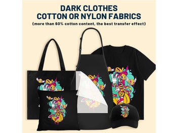 Listing 2 of 8 for T-shirt transfer paper- Iron on or Heat Press X10 (Auckland Stock)