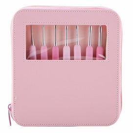 Listing 5 of 5 for 9 PCS Gradient Color Crochet Hook Set Knitting Needles Stitches With Colourful
