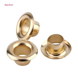 Listing 4 of 5 for Brass Eyelets Grommets with Washers for Leather Craft Sewing (Gold)