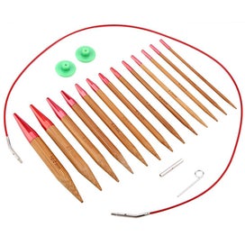 Listing 1 of 5 for Interchangeable Carbonized Bamboo Needles Set Circular Knitting Needles Ring Set