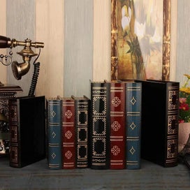 Listing 3 of 4 for 2 Pcs False Book Box Vintage Storage Book Jewellery Storage Packaging Study Book