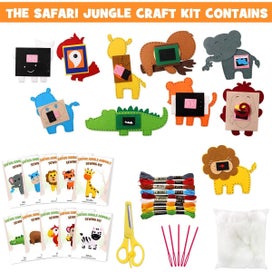 Listing 2 of 3 for Safari Jungle Animals Sewing Craft Kit DIY Kids Craft and Sew Set for