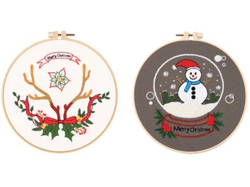 Listing 1 of 2 for 2X Style 1 5 DIY Christmas Embroidery Kit for Beginner Xmas Home Decor Gift Idea