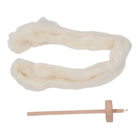 Listing 4 of 5 for drop spindle yarn spin tool for beginners yarn spinning kit Wooden Drop Spindle