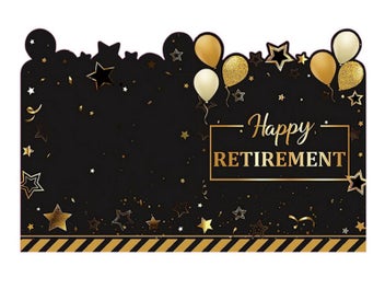 Listing 2 of 5 for Jumbo Retirement Card Giant Farewell Guest Book Big Happy Retirement Card Gold