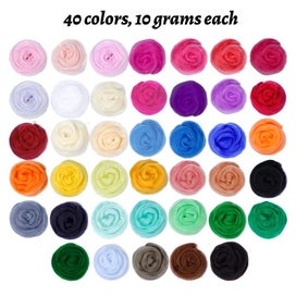 Listing 2 of 3 for KRABALL 40/70 Color 10g Soft Felting Wool Fibre Roving Felt Needles Kit H CHK29M