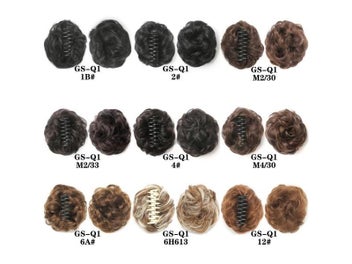 Listing 6 of 9 for Synthetic Wavy Messy Bun Hair Piece For Women Daily Wear
