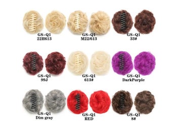 Listing 7 of 9 for Synthetic Wavy Messy Bun Hair Piece For Women Daily Wear
