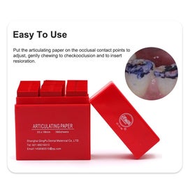 Listing 4 of 7 for Dental Articulating Paper Dentista Blue Red Double-sided Bite Strips
