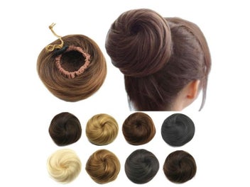Listing 2 of 9 for Adjustable Synthetic Hair Bun Chignon For Women Curly Updo