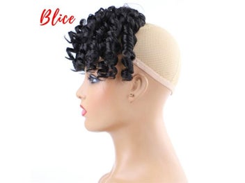 Listing 2 of 8 for Blice Fake Curly Fringe Two-Clips In Bang Synthetic Hair Extensions With