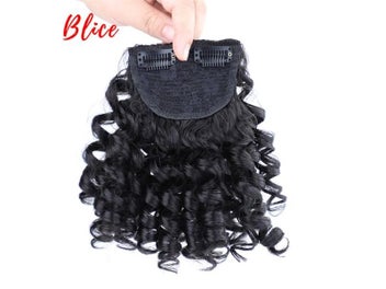 Listing 4 of 8 for Blice Fake Curly Fringe Two-Clips In Bang Synthetic Hair Extensions With