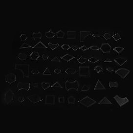 Listing 4 of 5 for 54PCS Clear Acrylic Pattern Stencil Template Set Leather Craft Quilting Sewing