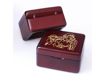 Listing 1 of 9 for Handmade Wooden Merry Go Round Music Box Birthday Gift For Holidays