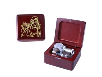 Listing 5 of 9 for Handmade Wooden Merry Go Round Music Box Birthday Gift For Holidays