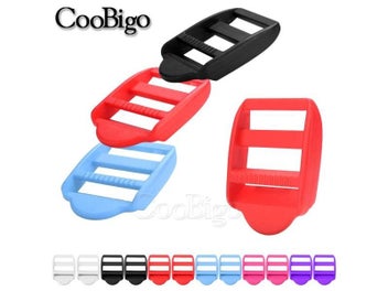Listing 3 of 10 for 5pcs Plastic Tri Glide Slider Buckle Ladder Lock For Backpack Strap Adjuster