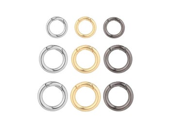 Listing 4 of 10 for 5pcs Gate Spring O-Ring Buckles Clips Carabiner Purses Handbags Round Push