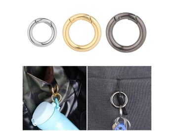 Listing 5 of 10 for 5pcs Gate Spring O-Ring Buckles Clips Carabiner Purses Handbags Round Push