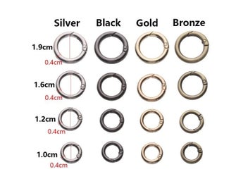 Listing 8 of 10 for 5pcs Gate Spring O-Ring Buckles Clips Carabiner Purses Handbags Round Push