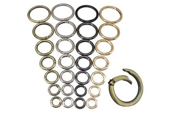 Listing 3 of 10 for Metal Spring Gate O Ring Openable Keyring Leather Craft Bag Belt Strap Buckle