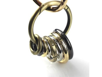 Listing 7 of 10 for Metal Spring Gate O Ring Openable Keyring Leather Craft Bag Belt Strap Buckle