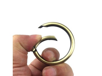 Listing 8 of 10 for Metal Spring Gate O Ring Openable Keyring Leather Craft Bag Belt Strap Buckle