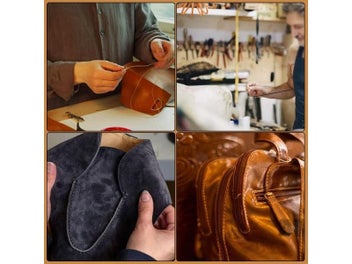 Listing 7 of 10 for Leather Sewing Kit DIY Leather Sewing Awl Needle With Copper Handle Set Leather