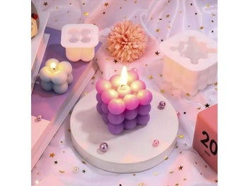 Listing 4 of 9 for 6 Cavities Candles Mould Aromatherapy Plaster Candle Silicone Mold 3D Rubik's