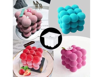 Listing 5 of 9 for 6 Cavities Candles Mould Aromatherapy Plaster Candle Silicone Mold 3D Rubik's