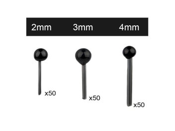 Listing 3 of 9 for Nonvor Black Plastic Glass Eyes 2/3/4mm Needle Felting Teddy Bears Dolls