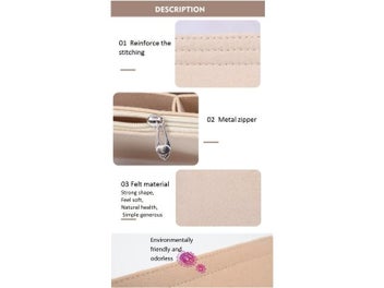 Listing 6 of 9 for Fits For Multi Pochette Accessories Bag Purse Insert Organizer Makeup Handbag