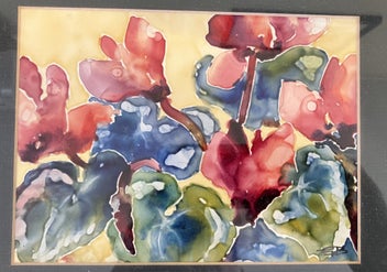 Listing 2 of 4 for Red Cyclamen, Gail Boyle original