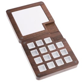 Listing 1 of 2 for Portable Color Mixing Box Wooden Watercolor Paint Case Magnetic Pigment Case