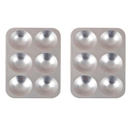 Listing 1 of 3 for 2 Pcs Stainless Steel Set Metal Color Watercolor Paint Plates Color Mixing Boar