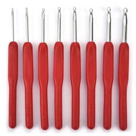 Listing 6 of 6 for 8pcs Plastic Handle Alumina Crochet Hooks Knitting Needles Set Sewing Cro CHK29M