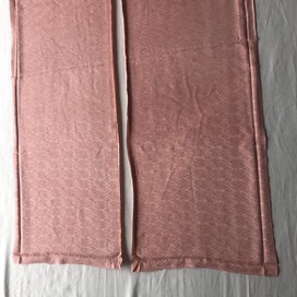 Listing 4 of 20 for Vintage Rinzu Silk Peach Pink Japanese Kimono Panels Fabric Pieces X2