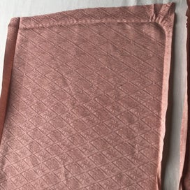 Listing 10 of 20 for Vintage Rinzu Silk Peach Pink Japanese Kimono Panels Fabric Pieces X2