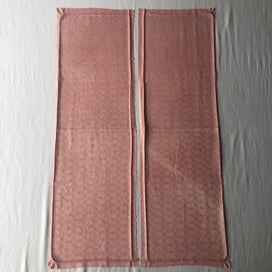 Listing 14 of 20 for Vintage Rinzu Silk Peach Pink Japanese Kimono Panels Fabric Pieces X2