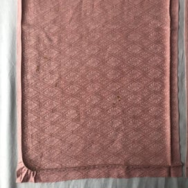 Listing 5 of 20 for Vintage Rinzu Silk Peach Pink Japanese Kimono Panels Fabric Pieces X2