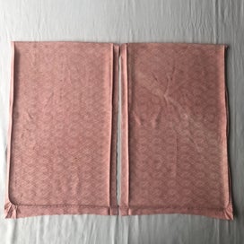 Listing 20 of 20 for Vintage Rinzu Silk Peach Pink Japanese Kimono Panels Fabric Pieces X2