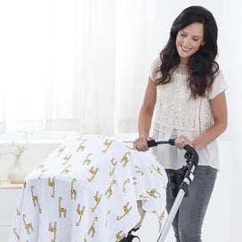 Listing 3 of 8 for Muslin baby swaddle blanket wrap - Panda design - 100% cotton